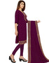 Wine Georgette Lengies Salwar Suit Closure View