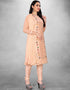 Light Peach Chanderi Chudidar Suit Closure View