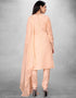 Light Peach Chanderi Chudidar Suit Back View