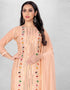 Light Peach Chanderi Chudidar Suit Salwar Kameez
