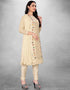 Beige Chanderi Chudidar Suit Closure View