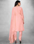 Pink Chanderi Chudidar Suit Back View