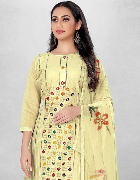 Golden Pure Modal Chudidar Suit Salwar Kameez