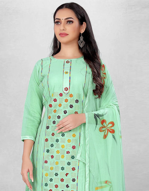 Light Green Pure Modal Chudidar Suit Salwar Kameez