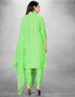 Parrot Green Pure Modal Chudidar Suit Back View