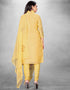 Light Mustard Pure Modal Chudidar Suit Back View