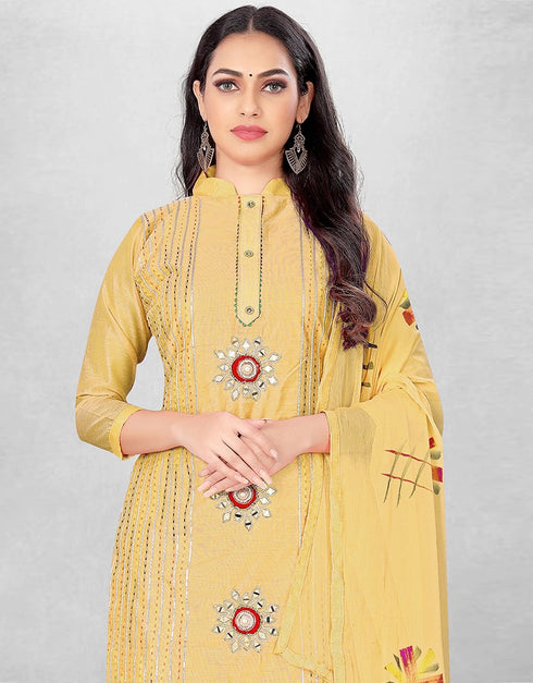 Light Mustard Pure Modal Chudidar Suit Salwar Kameez