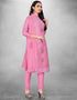 Light Pink Pure Modal Chudidar Suit Closure View