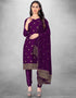 Purple Georgette Chudidar Suit