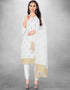 White Georgette Chudidar Suit