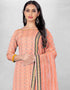Peach Cotton Butti Chudidar Suit Salwar Kameez