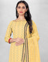 Yellow Cotton Butti Chudidar Suit Salwar Kameez