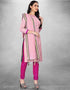 Light Purple Cotton Butti Chudidar Suit Closure View