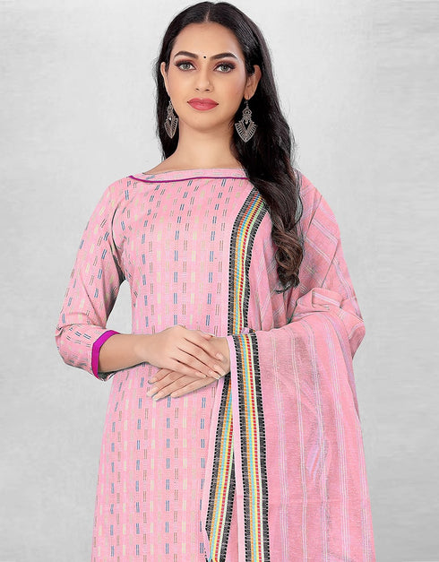 Light Purple Cotton Butti Chudidar Suit Salwar Kameez