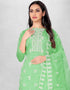 Light Green Chanderi Chudidar Suit Salwar Kameez