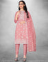 Pink Chanderi Chudidar Suit