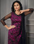 Purple Soft Net Pant Salwar Suit Closure View