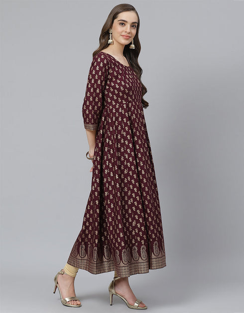 Purple Cotton Lenggies Suit Closure View