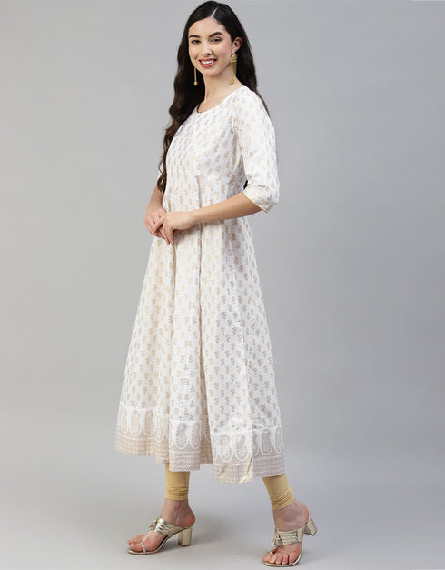 White Cotton Lenggies Suit Closure View