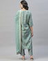 Green Viscose Pant Suit Back View