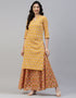 Yellow Cotton Lehenga Suit