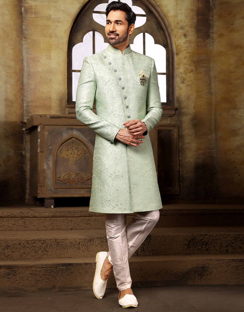 Pista Kurta Imported Brocade Jacquard Aligadhi Pant