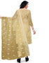 Beige Organza Pant Salwar Suit Back View