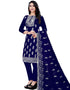 Blue Organza Pant Salwar Suit Closure View