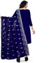 Blue Organza Pant Salwar Suit Back View
