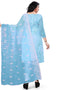 Sea Green Organza Pant Salwar Suit Back View