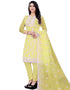 Yellow Organza Pant Salwar Suit Closure View