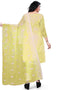 Yellow Organza Pant Salwar Suit Back View