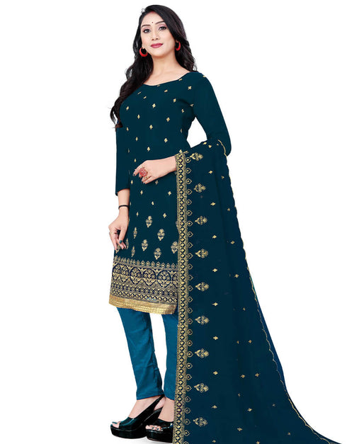 Rama Georgette Pant Salwar Suit Closure View