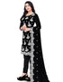 Black Georgette Pant Salwar Suit Closure View