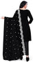Black Georgette Pant Salwar Suit Back View