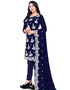 Blue Georgette Pant Salwar Suit Closure View