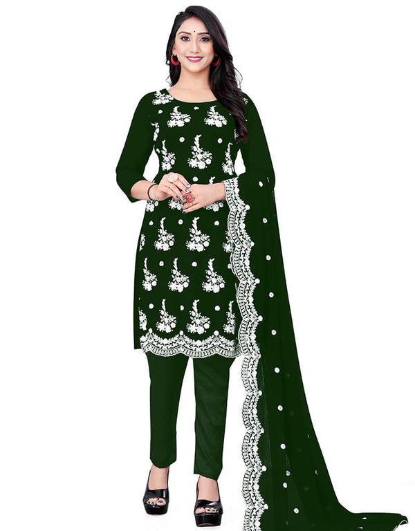 Green Georgette Pant Salwar Suit