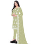 Light Green Georgette Pant Salwar Suit Closure View