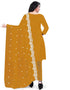 Yellow Georgette Pant Salwar Suit Back View