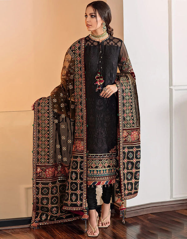 Black Georgette Chudidar Salwar Suit