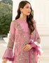 Light Onion Pink Palazzo style Suit Butterfly Net Salwar Kameez in Sequins Embroidery & Lace Work Closure View