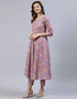 Pink Pure Cotton Pant Suit Closure View
