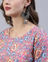 Pink Pure Cotton Pant Suit Back View