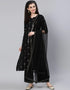 Black Viscose Rayon Palazzo Suit
