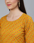 Yellow Pure Cotton Palazzo Suit Back View