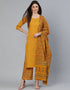 Yellow Pure Cotton Palazzo Suit