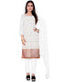 White Chanderi Cotton Pant Salwar Suit