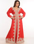 Modern Red Georgette Hand Embroidery Party Wear Kaftan