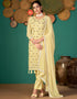 Light Yellow Fox Georgette Pant Salwar Suit