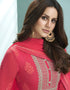 Pink Fox Georgette Anarkali Salwar Suit Closure View
